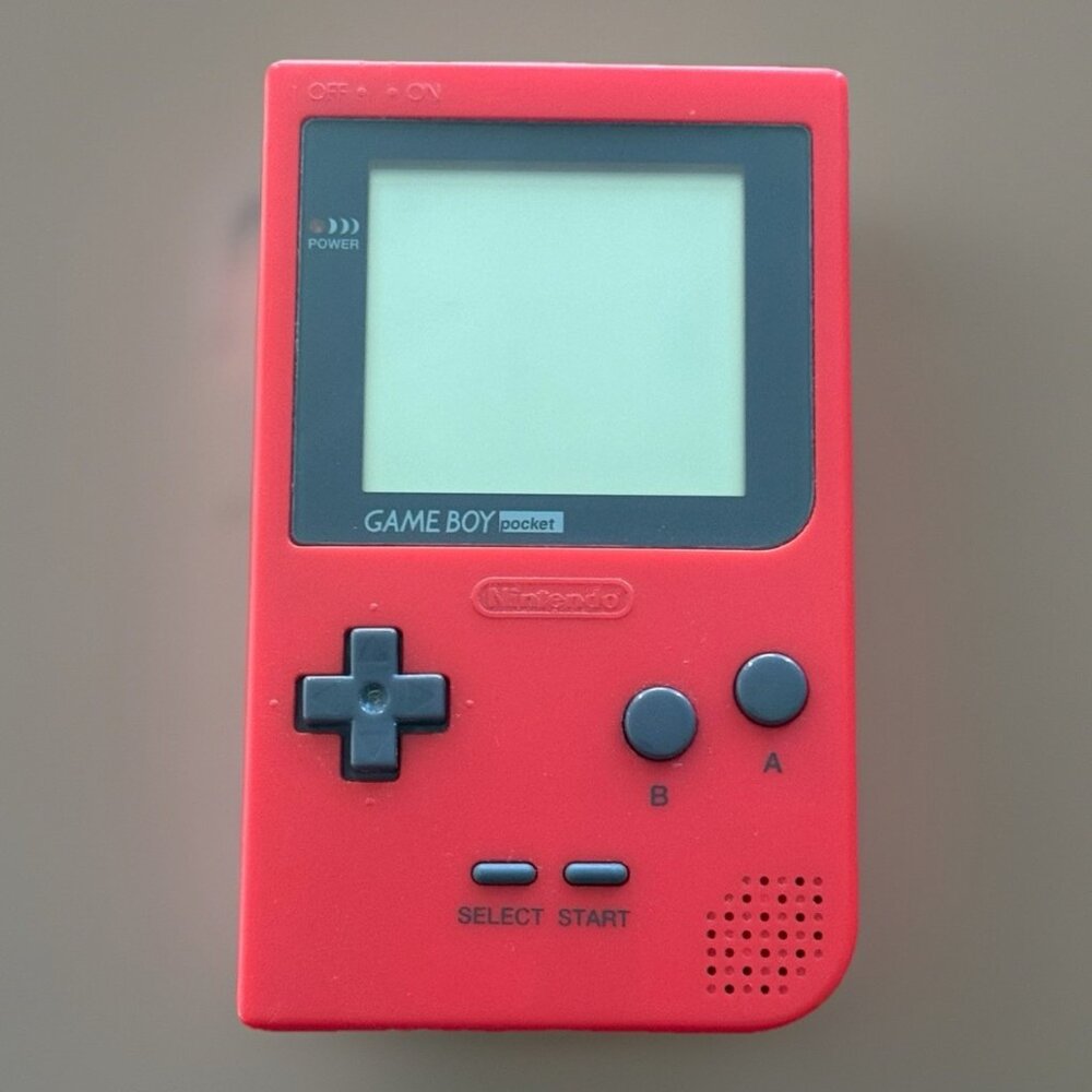 Nintendo GameBoy Pocket Red Handheld Console MGB-001 TESTED WORKING